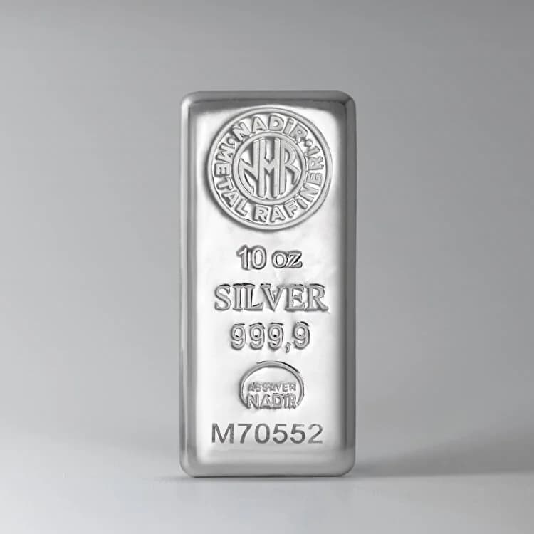10 Oz Gümüş Külçe